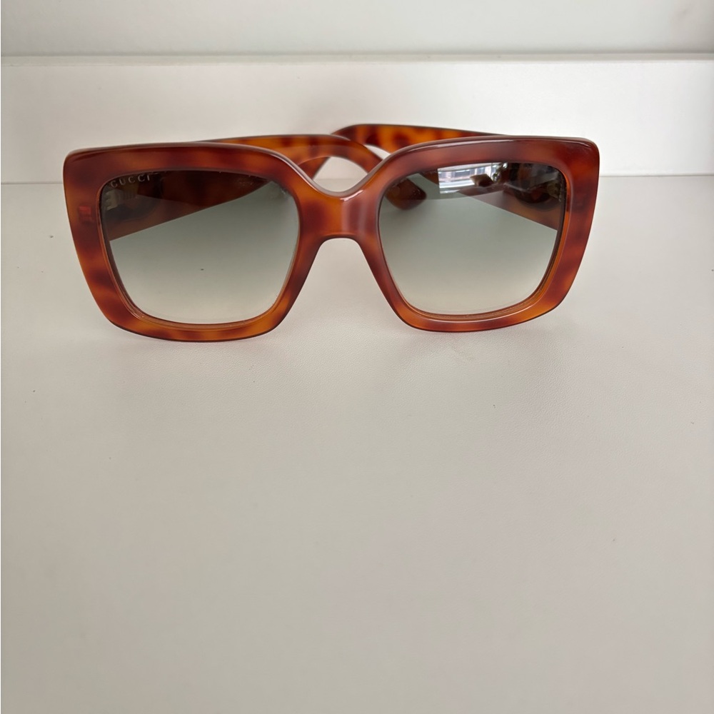 Gucci Brown Oversized Square Sunglasses